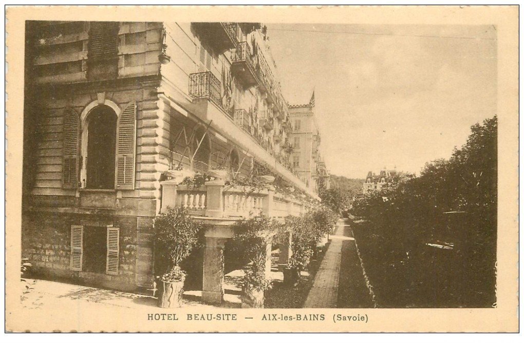 carte postale ancienne 73 AIX-LES-BAINS. Hôtel Beau-Site