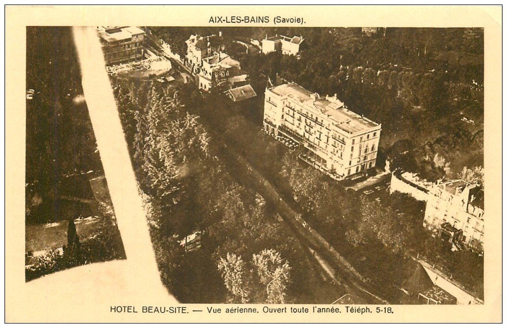 carte postale ancienne 73 AIX-LES-BAINS. Hôtel Beau-Site