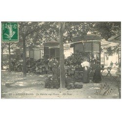 carte postale ancienne 73 AIX-LES-BAINS. Le Marché aux Fleurs 1912