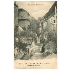 carte postale ancienne 73 AIX-LES-BAINS. Moulins du Grésy Gorges du Sierroz (défaut)