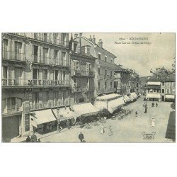 carte postale ancienne 73 AIX-LES-BAINS. Place Carnot et rue de Genève