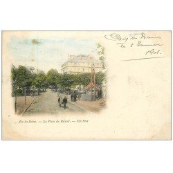 carte postale ancienne 73 AIX-LES-BAINS. Place Revard Chaise à Porteurs 1901-02