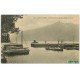 carte postale ancienne 73 AIX-LES-BAINS. Rameurs au Grand Port et Dent du Chat 1912