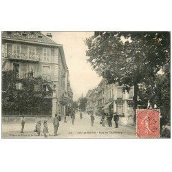 carte postale ancienne 73 AIX-LES-BAINS. Rue de Chambéry Hôtel du Parc 1906