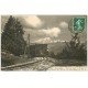 carte postale ancienne 73 AIX-LES-BAINS. Train Somment du Mont Revard et Mont Blanc 1912