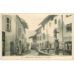 carte postale ancienne 73 ALBERTVILLE. CONFLANS. La Fontaine 1916