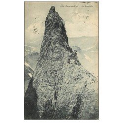 carte postale ancienne 73 AUTRES. Alpiniste sur Monolithe 1921