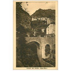 carte postale ancienne 06 TOUET DE BEUIL. Le Pont et l'Hôtel Restaurant