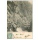 carte postale ancienne 73 BOZEL. Gorges de la Ballande 1904 personnages sur le Pont