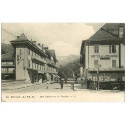 carte postale ancienne 73 BRIDES-LES-BAINS. Hôtel de la Vanoise Rue Centrale