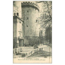 carte postale ancienne 73 CHAMBERY. Château et Tour ancien Manoir des Sires 1927
