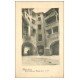 carte postale ancienne 73 CHAMBERY. Cour rue Croix d'Or 1929. Papier velin style Parchemin par Jacques