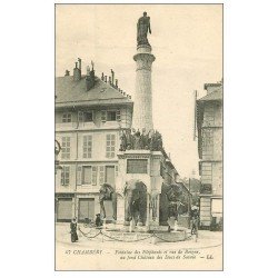 carte postale ancienne 73 CHAMBERY. Fontaine des Elephants rue de Boigne
