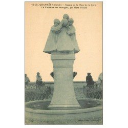 carte postale ancienne 73 CHAMBERY. Fontaine Escargots Square Place de la Gare 1929