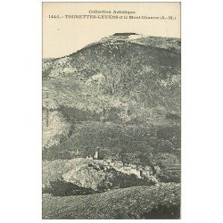 carte postale ancienne 06 TOURETTES LEVENS et le Mont Chauve