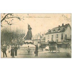 carte postale ancienne 73 CHAMBERY. Place Monument du Centenaire vers 1900
