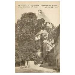 carte postale ancienne 73 CHAMBERY. Tour Archives Château Ducs Savoie 1921