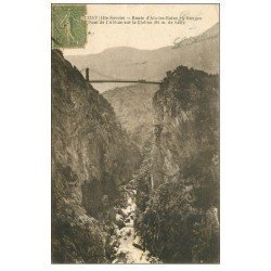 carte postale ancienne 73 CUSY. Pont Abîme sur Chéran vers 1920