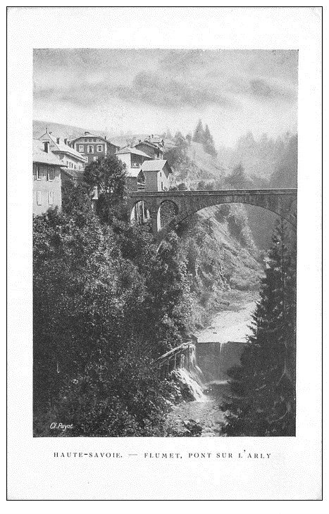 carte postale ancienne 73 FLUMET. Pont sur l'Arly