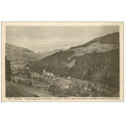 carte postale ancienne 73 FLUMET. Saint-Nicolas et Notre-Dame de Bellecombe
