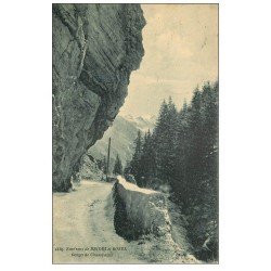 carte postale ancienne 73 GORGES DE CHAMPAGNY. Brides et Bozel 1925