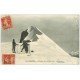 carte postale ancienne 73 LA VANOISE. Skieurs au Sommet de la Grande Casse 1910
