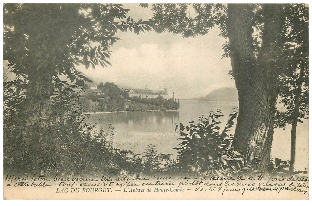 carte postale ancienne 73 LAC DU BOURGET. Abbaye de Haute-Combe 1904