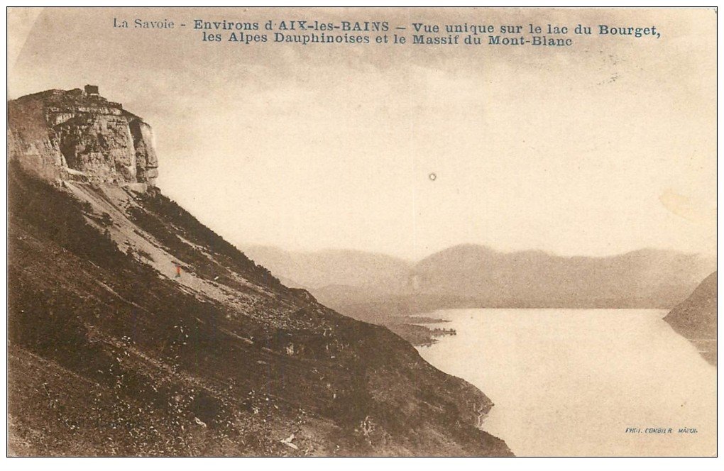 carte postale ancienne 73 LAC DU BOURGET. Alpes et Mont-Blanc