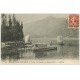 carte postale ancienne 73 LAC DU BOURGET. Embarcations pour ballades et Vaches s'abreuvant 1909