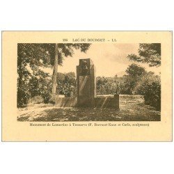 carte postale ancienne 73 LAC DU BOURGET. Monument Lamartine à Tresserve 1952