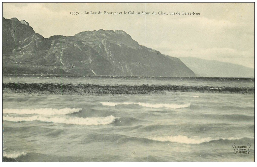 carte postale ancienne 73 LAC DU BOURGET. Vue de Terre-Nue