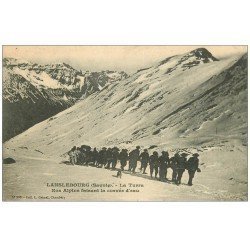 carte postale ancienne 73 LANSLEBOURG. La Turra. Chasseurs Alpins corvée d'eau