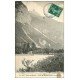 carte postale ancienne 73 LAVEY-LES-BAINS. Pont du Rhône et Dent de Morcles 1910