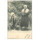 carte postale ancienne 73 LES BAUGES. Le Châtelard. Paysannes en costume de travail 1903