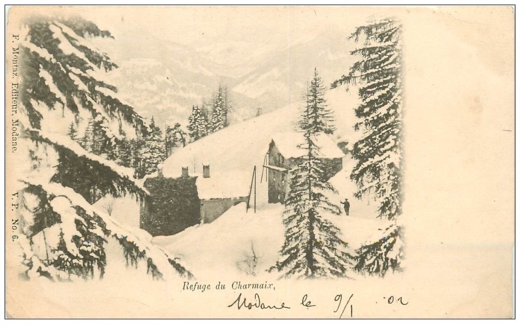 carte postale ancienne 73 MODANE. Refuge du Charmaix 1902