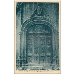 carte postale ancienne 06 UTELLE. Portail de l'Eglise