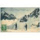 carte postale ancienne 73 MODANE. Skieurs au Col de la Replanette 1913