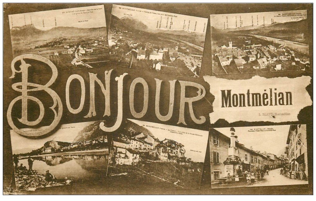 carte postale ancienne 73 MONTMELIAN. Multivues