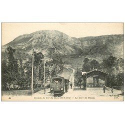 carte postale ancienne 73 MOUXY. La Gare Chemin de Fer du Mont Revard