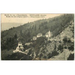 carte postale ancienne 73 NOVALAISE. Villas Doria Route du Col d'Epine Lac Aiguebelette 1911