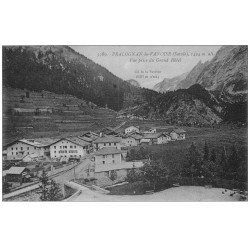 carte postale ancienne 73 PRALOGNAN-LA-VANOISE. Vue du Grand Hôtel. Carte bleutée en réalité...