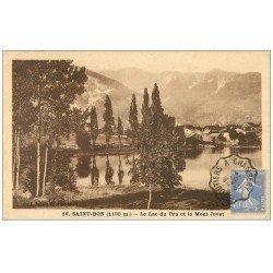 carte postale ancienne 73 SAINT-BON. Lac du Pra et Mont Jovet 1933