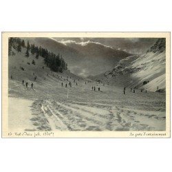 carte postale ancienne 73 VAL D'ISERE. Piste entrainement des Skieurs 1935