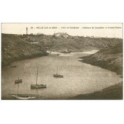 56 BELLE-ILE-EN-MER. Port et Château de Goulphar. Le Grand Phare