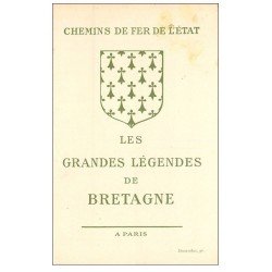 56 Légendes de Bretagne. Le vrai Barbe-Bleue. Chemin de Fer de l'Etat. Carte double détachée