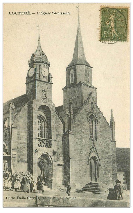 CPA SIRADAN (65) - L'Eglise - Sortie de Messe - animée