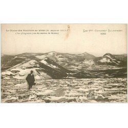 carte postale ancienne 07 La Chaîne des Boutières en hiver (fine plissure)...