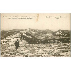 carte postale ancienne 07 La Chaîne des Boutières en hiver (fine plissure)...