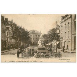 carte postale ancienne 56 LORIENT. Le Cours. Bove et Théâtre. La Dépêche de Brest