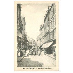 carte postale ancienne 56 LORIENT. Rue des Fontaines. Bord inférieur dentelé